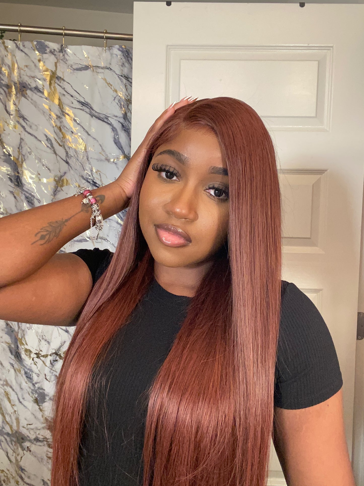 UNICE Copper Brown Straight Pre Everything Glueless Frontal Wig ***Standard Cap Size***